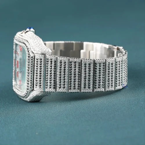 Fully Iced Out Moissanite Diamond Hip Hop Luxury Watches for Men's Gifts