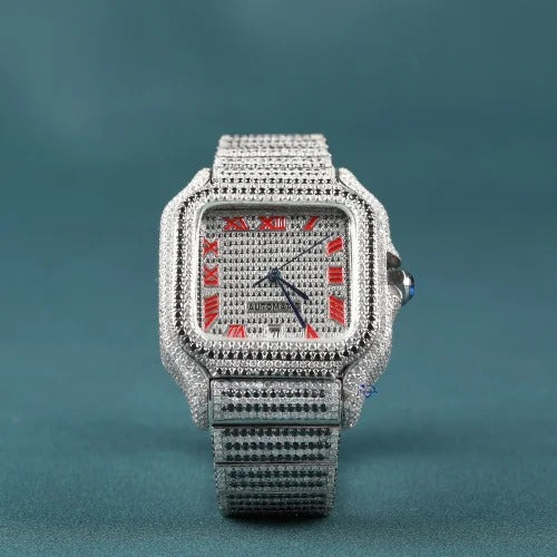 Fully Iced Out Moissanite Diamond Hip Hop Luxury Watches for Men's Gifts