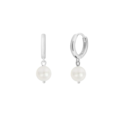 PEARL MINI CIRCLE EARRINGS