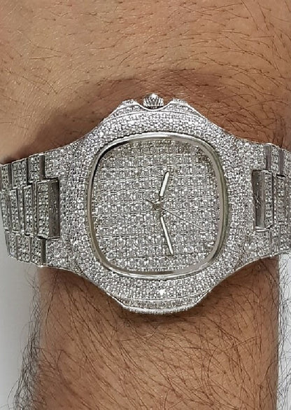 Iced Out Patek Moissanite Diamond Watch Hip Hop Jewelry for Men's