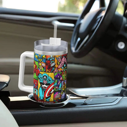 Stainless Steel Tumbler The Avengers Marvel Car