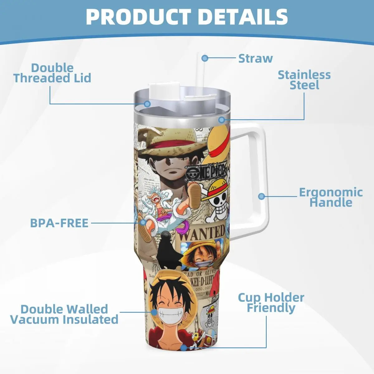 O-One Anime P-Piece Stainless Steel Tumbler