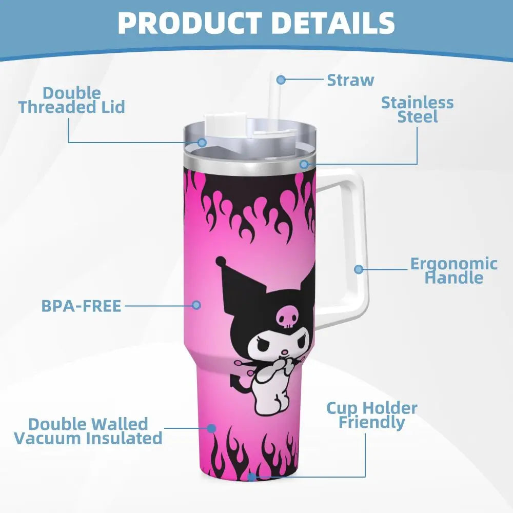 Kuromi Tumbler Hot Drinks Water Bottle