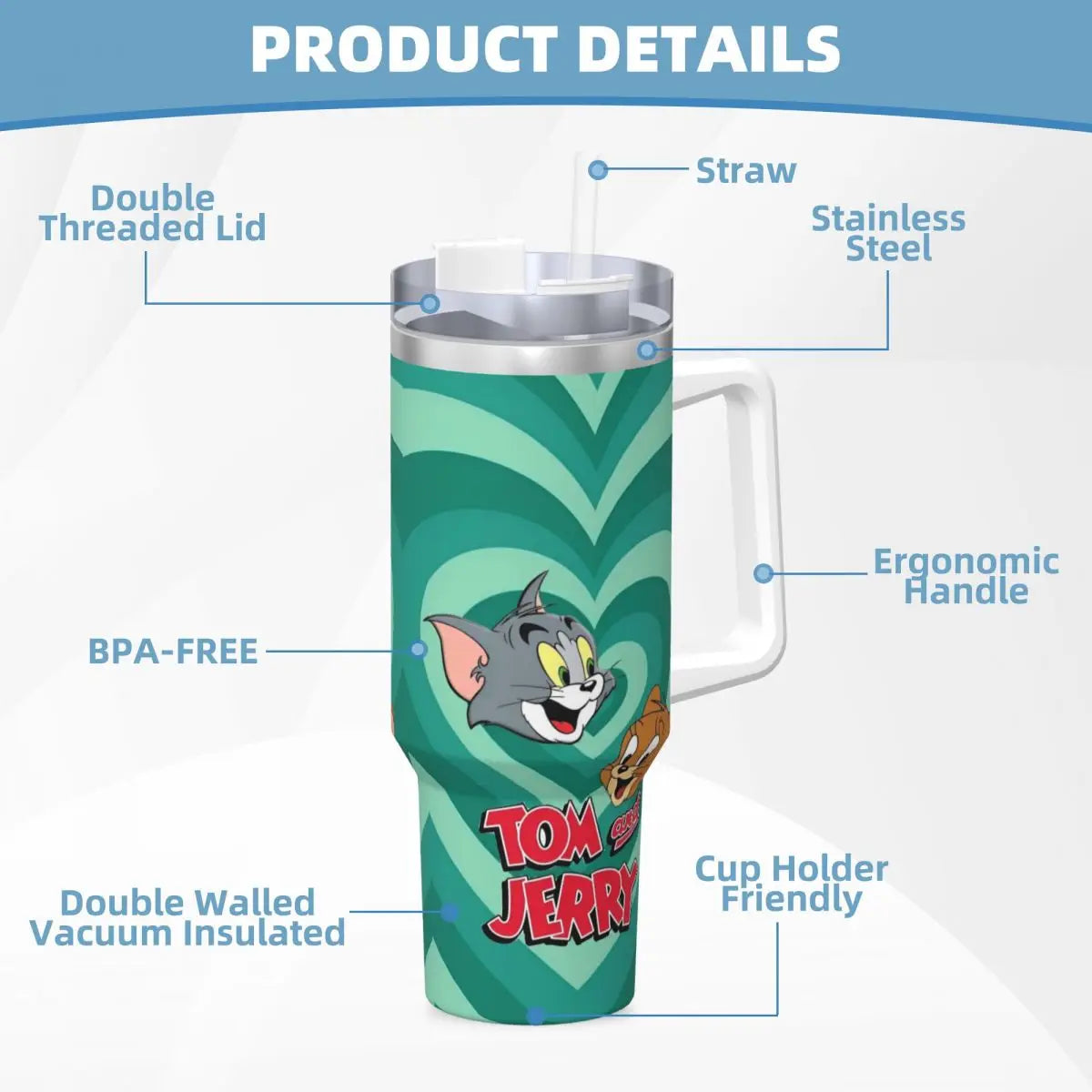 Stainless Steel Tumbler Tom And Jerry