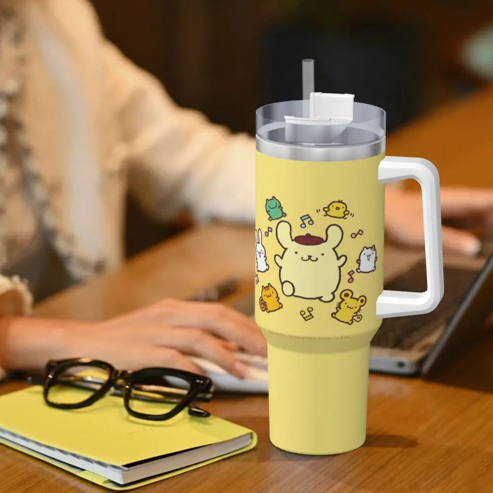 Stainless Steel Tumbler Pom Pom Purin