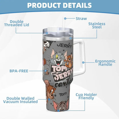 Tom And Jerry Stainless Steel Tumbler