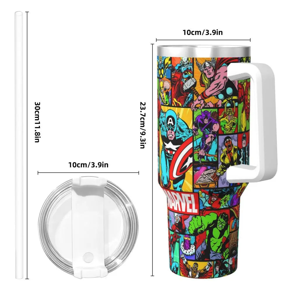 Stainless Steel Tumbler The Avengers Marvel Car