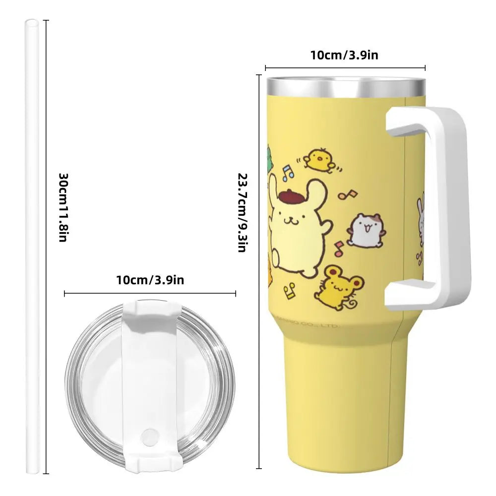 Stainless Steel Tumbler Pom Pom Purin