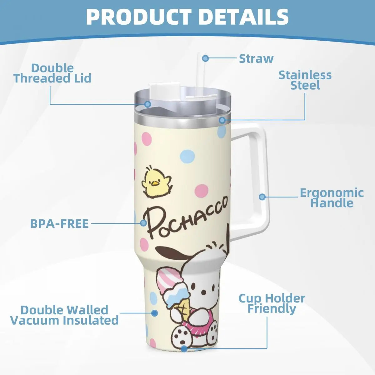 Stainless Steel Tumbler Pochacco