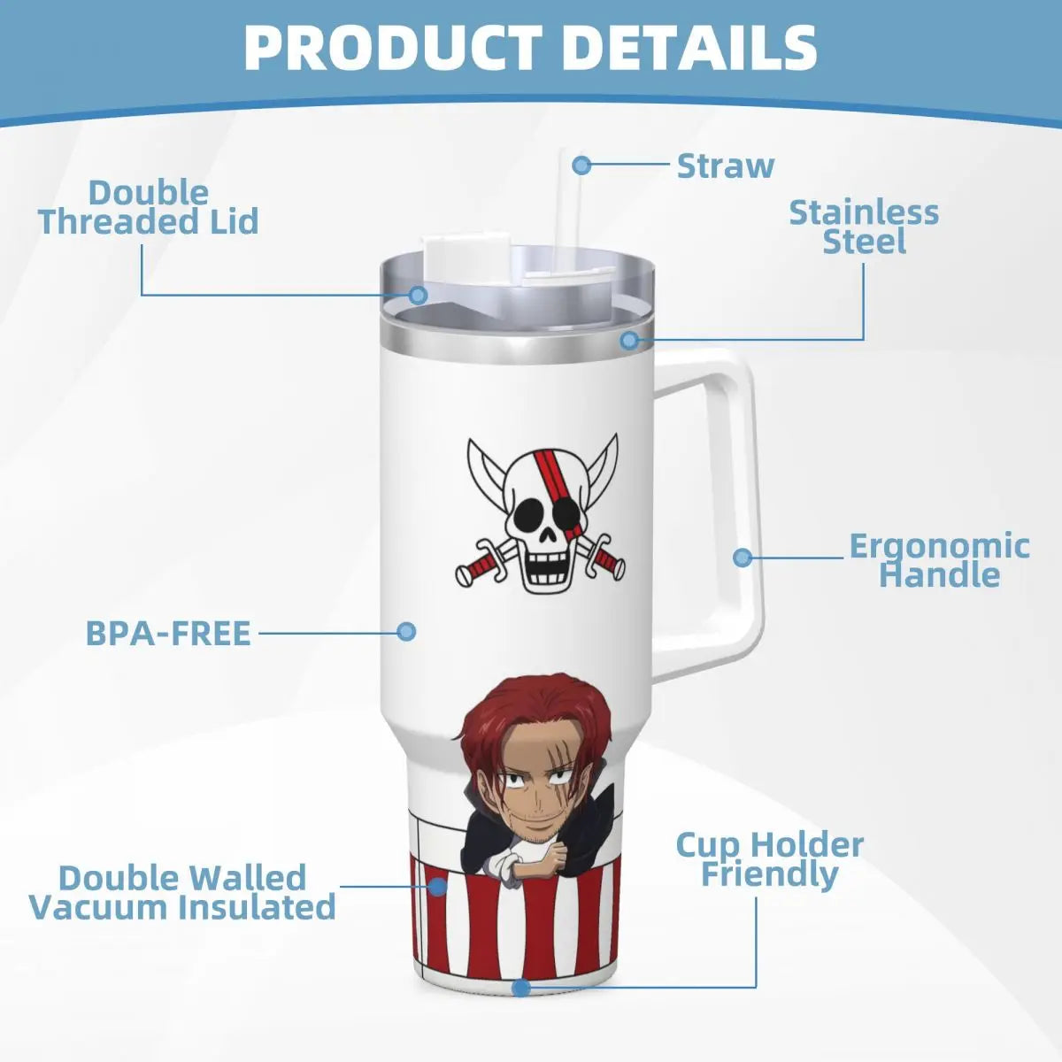 O-One Anime P-Piece Stainless Steel Tumbler