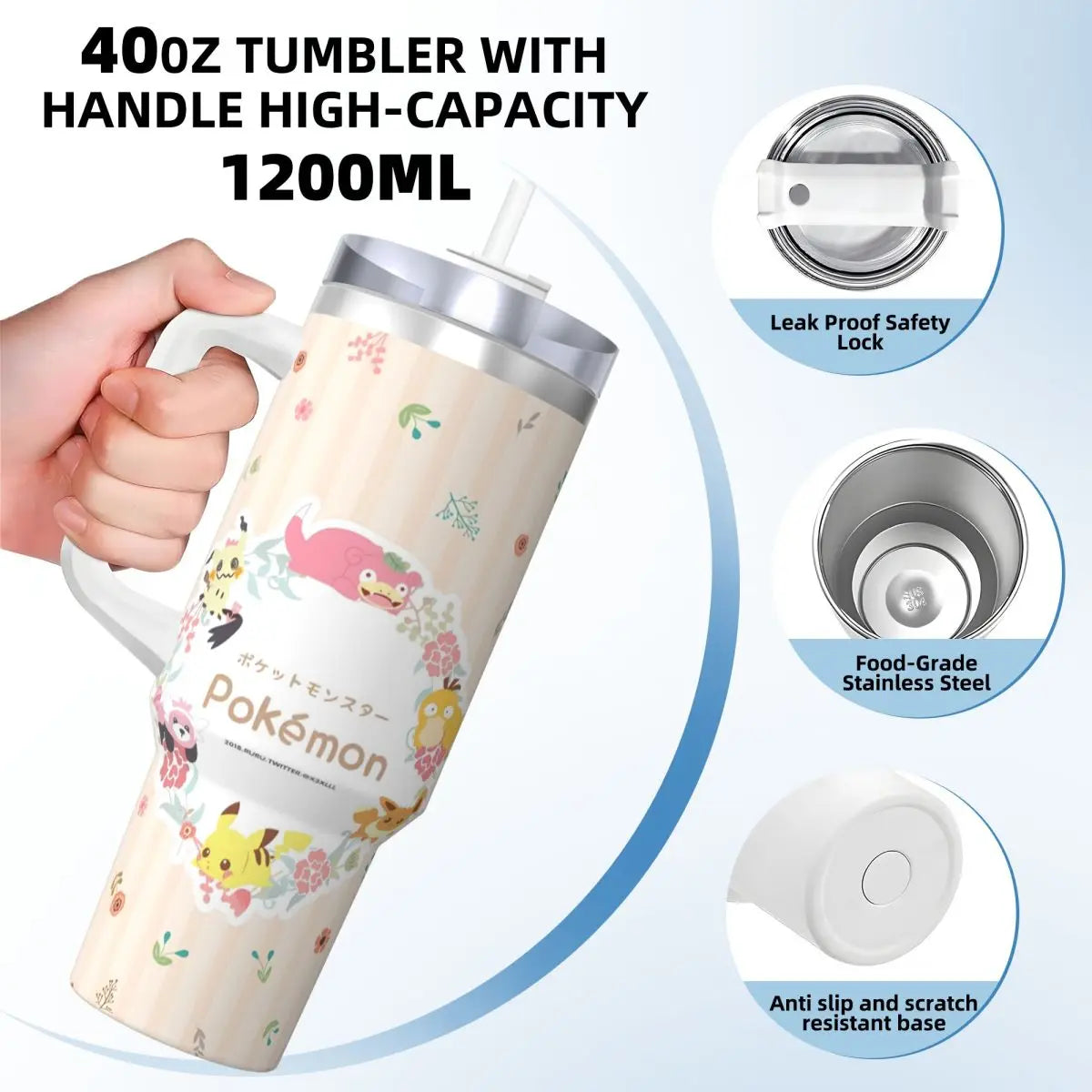 Pikachu Stainless Steel Tumbler