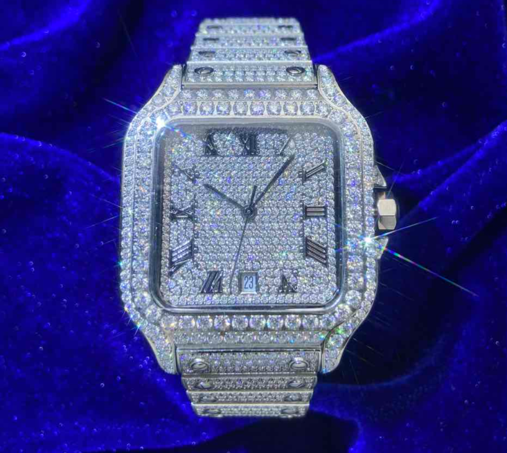 Moissanite VVS Cartier Diamond Watch