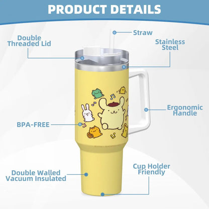 Stainless Steel Tumbler Pom Pom Purin