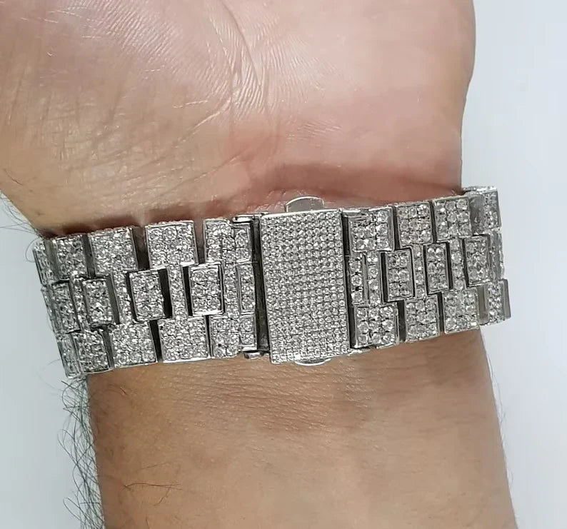 Iced Out Patek Moissanite Diamond Watch Hip Hop Jewelry for Men's