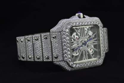 Moissanite VVS Diamond / Diamond Watch / Moissnite watch / Bust down Watch.