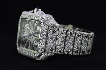 Moissanite VVS Diamond / Diamond Watch / Moissnite watch / Bust down Watch.